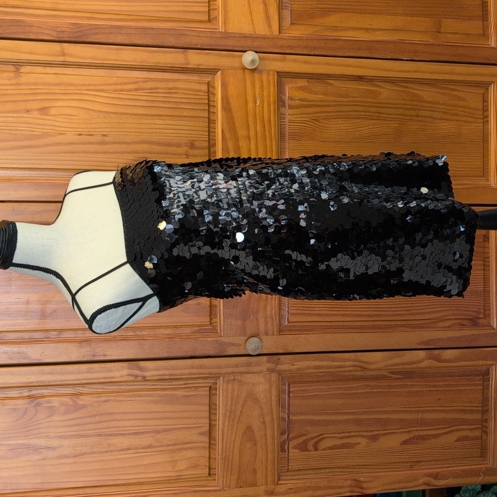 NWT A New Day Sequin Mini Dress Black XS